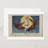 ヴィンテージハロウィーン詩 ポストカード (正面/裏面)