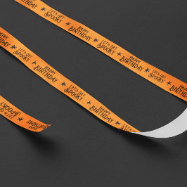 ヴィンテージハロウィーン誕生日オレンジレッツ不気味 グログランリボン