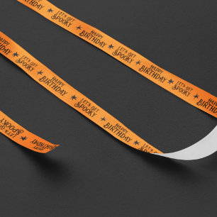 ヴィンテージハロウィーン誕生日オレンジレッツ不気味 グログランリボン