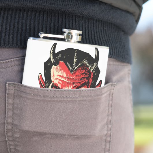 ヴィンテージハロウィーン赤デビルヘッド フラスク (インサイチュ)