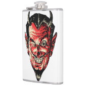 ヴィンテージハロウィーン赤デビルヘッド フラスク (左)