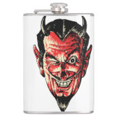 ヴィンテージハロウィーン赤デビルヘッド フラスク (正面)