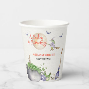 ヴィンテージハロウィーン醸造カルドロンベイビーシャワー 紙コップ