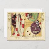 ヴィンテージハロウィーン顔 ポストカード (正面/裏面)