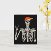 ヴィンテージハロウィーン骨格ロックオンハンドスケルトンM カード (黄色い花)