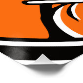 ヴィンテージハロウィーン魔女とフクロウイラストレーション ポスター (コーナー)