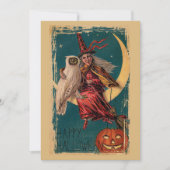 ヴィンテージハロウィーン魔女とフクロウ シーズンカード (正面)