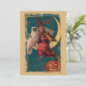 ヴィンテージハロウィーン魔女とフクロウ シーズンカード (スタンド正面)