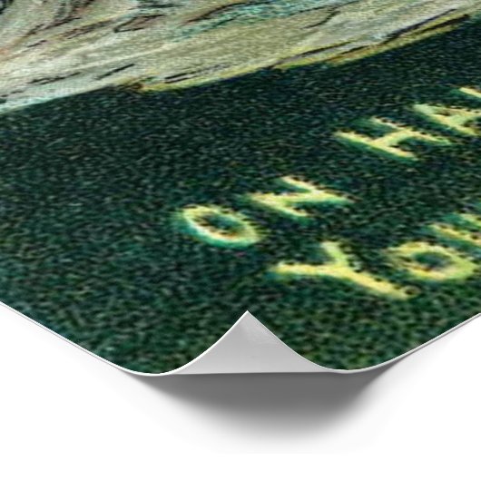 ヴィンテージハロウィーン魔女と女性パーティーポスター ポスター (角)