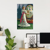 ヴィンテージハロウィーン魔女と女性パーティーポスター ポスター (ホームオフィス)