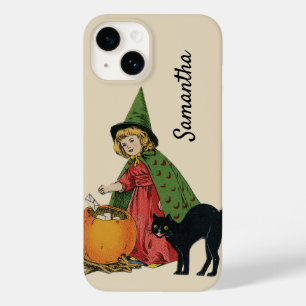 ヴィンテージハロウィーン魔女と猫エレンクラッサドル Case-Mate iPhone 14ケース