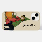 ヴィンテージハロウィーン魔女と猫エレンクラッサドル Case-Mate iPhoneケース (裏面 (横))