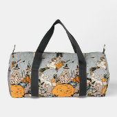 ヴィンテージハロウィーン魔女と箒 ダッフルバッグ (裏面)