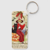 ヴィンテージハロウィーン魔女と黒猫 キーホルダー (裏面)