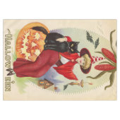 ヴィンテージハロウィーン魔女と黒猫 テーブルクロス (正面(横))