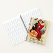 ヴィンテージハロウィーン魔女と黒猫 ノートブック (内部)