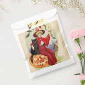 ヴィンテージハロウィーン魔女と黒猫 フェイバーバッグ (封をした状態)