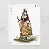 ヴィンテージハロウィーン魔女はがき ポストカード (正面/裏面)