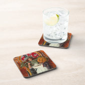 ヴィンテージハロウィーン魔女キャスティングスペルと杖 コースター (右側)