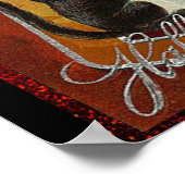 ヴィンテージハロウィーン魔女キャスティングスペルと杖 ポスター (角)