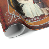 ヴィンテージハロウィーン魔女キャスティングスペルと杖 ラッピングペーパー (ロールコーナー)