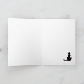 ヴィンテージハロウィーン魔女グリーティングカード カード (内部)