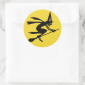 ヴィンテージハロウィーン魔女シール ラウンドシール (バッグ)