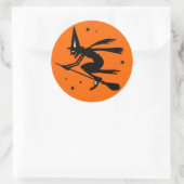 ヴィンテージハロウィーン魔女シール ラウンドシール (バッグ)