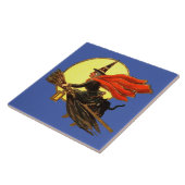 ヴィンテージハロウィーン魔女セラミックタイル タイル (側面)