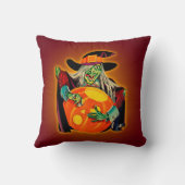 ヴィンテージハロウィーン魔女ピロー クッション (裏面)