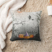 ヴィンテージハロウィーン魔女ピロー クッション (ブランケット)