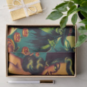 ヴィンテージハロウィーン魔女ピンアップ 薄葉紙 (ギフト)