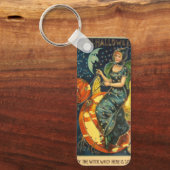 ヴィンテージハロウィーン魔女ポスター キーホルダー (正面)