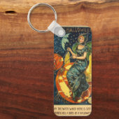 ヴィンテージハロウィーン魔女ポスター キーホルダー (正面)