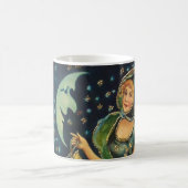 ヴィンテージハロウィーン魔女ポスター コーヒーマグカップ (中央)