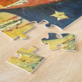 ヴィンテージハロウィーン魔女ポスター ジグソーパズル (側面)