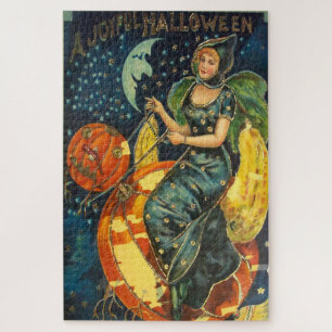 ヴィンテージハロウィーン魔女ポスター ジグソーパズル