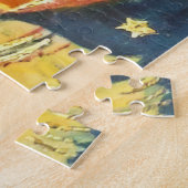 ヴィンテージハロウィーン魔女ポスター ジグソーパズル (側面)