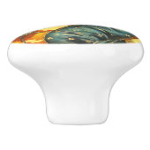 ヴィンテージハロウィーン魔女ポスター セラミックノブ (側面)