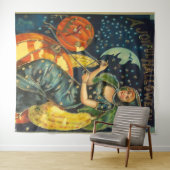 ヴィンテージハロウィーン魔女ポスター タペストリー (インサイチュ(横))