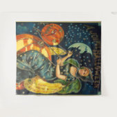 ヴィンテージハロウィーン魔女ポスター タペストリー (正面(横))