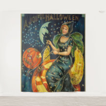 ヴィンテージハロウィーン魔女ポスター