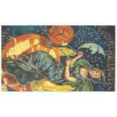 ヴィンテージハロウィーン魔女ポスター テーブルクロス (正面(横))