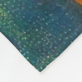 ヴィンテージハロウィーン魔女ポスター フリースブランケット (角)