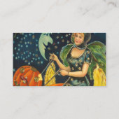 ヴィンテージハロウィーン魔女ポスター プレイスカード (裏面)