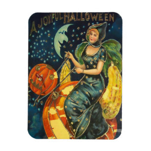 ヴィンテージハロウィーン魔女ポスター マグネット