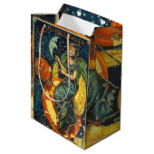 ヴィンテージハロウィーン魔女ポスター ミディアムペーパーバッグ (裏面アングル)