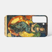 ヴィンテージハロウィーン魔女ポスター SAMSUNG GALAXYケース (裏面横)