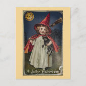 ヴィンテージハロウィーン魔女 シーズンポストカード (正面)