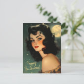 ヴィンテージハロウィーン魔女 ポストカード (スタンド正面)